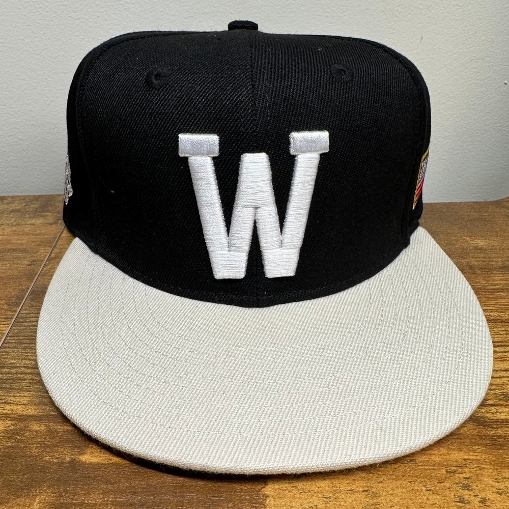 Darc Sport W Loyalty Fitted Cap Black Cream Wolves Hat 7 1/8 DSAC009 71/8